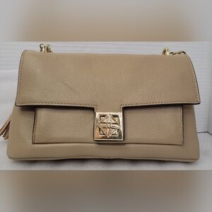 Antonio Milani Leather Crossbody Purse Tan